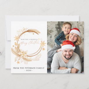 Golden Floral Crad Einladung