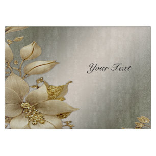 Golden Floral Cutting Board Schneidebrett