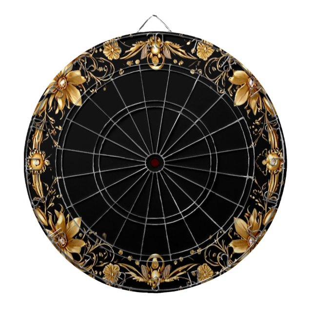 Golden Floral Dartboard Dartscheibe (vorne)
