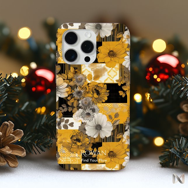 Golden Floral Fusion - Eleganter Fall Case-Mate iPhone Hülle (Von Creator hochgeladen)