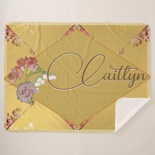 Golden Floral mit dem Namen Sherpa Blanket Sherpadecke