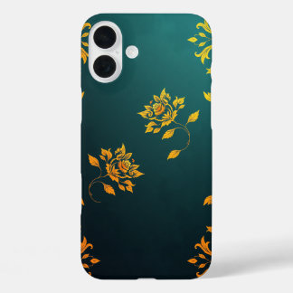 Golden Floral Motiv iPhone Case