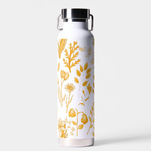 Golden Floral Muster für Herbst Trinkflasche
