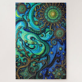 Golden Floral Puzzle