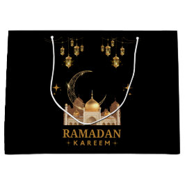 Golden Floral Ramadan Kareem Celebration Große Geschenktüte