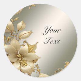 Golden Floral Sticker