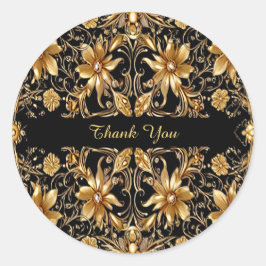 Golden Floral Sticker
