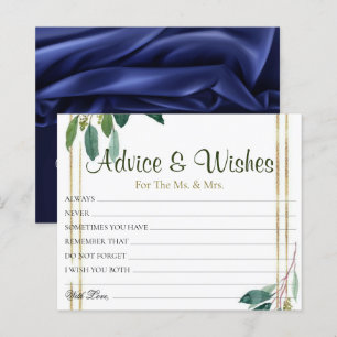 Golden Floral Wedding Advice wünscht Karten