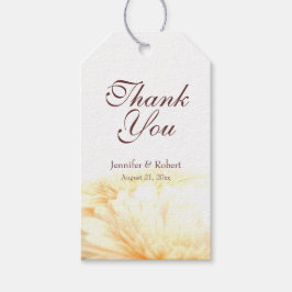 Golden Floral Wedding Vielen Dank Geschenkanhänger