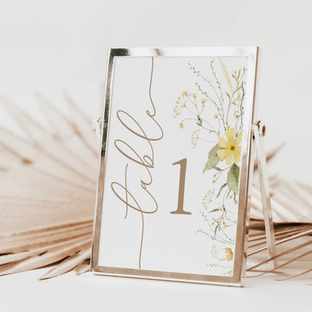 Golden Floral | WILDBLUME Tischnummer (Von Creator hochgeladen)