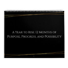 Golden Focus: Minimalist Inspirational 12-Calendar Kalender