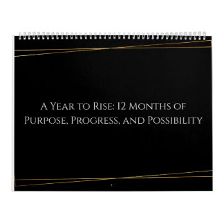 Golden Focus: Minimalist Inspirational 12-Calendar Kalender