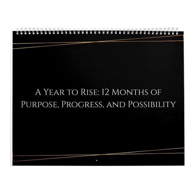 Golden Focus: Minimalist Inspirational 12-Calendar Kalender (Titelbild)