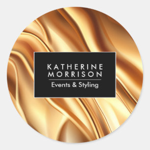 Golden Foil Texture Runder Aufkleber