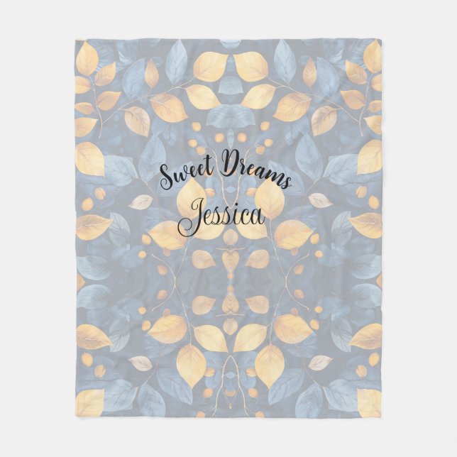 Golden Foliage Träume Herbst Schönheit der Natur Fleecedecke (Vorderseite)