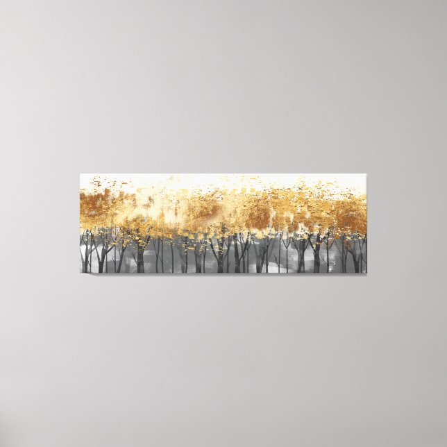 Golden Folies Abstrakt Art Leinwanddruck (Vorderseite)