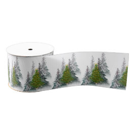 Golden Forest Glow Christmas Ribbon Ripsband