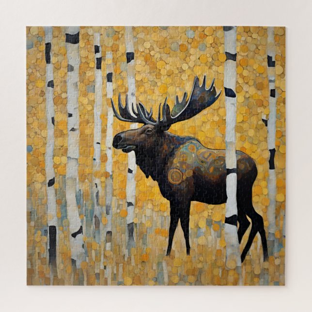 Golden Forest Moose Puzzle (Vertikal)