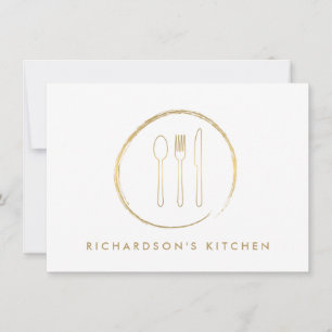 GOLDEN FORK SPOON KNIFE SKETCH LOGO for Catering