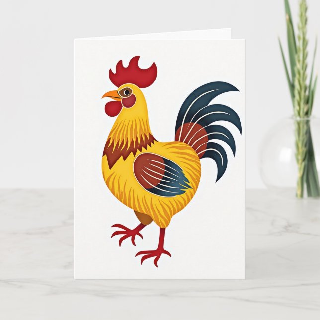 Golden Fowl Artistic Style Card Karte (Vorderseite)