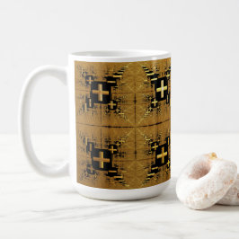 Golden Fraktal Crosses Kaffeetasse