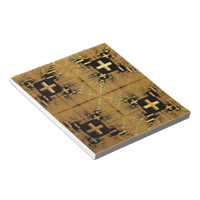 Golden Fraktal Crosses Notizblock (angewinkelt)