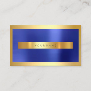 Golden Frame Cobalt Metallic Indigoblau Minimal Visitenkarte