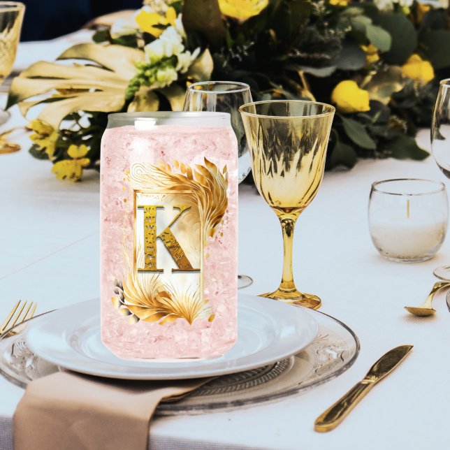 Golden Frame Decorative Monogram K Dosenglas (Von Creator hochgeladen)