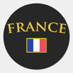 Golden France Runder Aufkleber