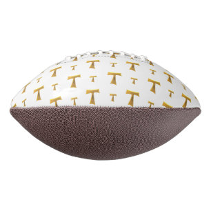 Golden Franciscan Tau Cross Football