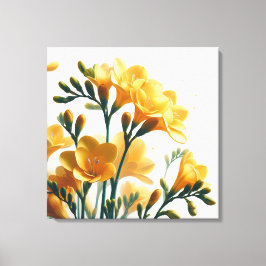 Golden Freesia Fantasy Nature's Enchanted Elegance Leinwanddruck