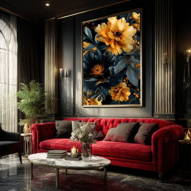 Golden Fringer Wasserfarbenblüten Poster (Von Creator hochgeladen)