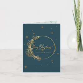 Golden Frohe Weihnachten Karte