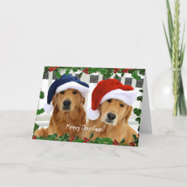 Golden Frohe Weihnachtswünsche Karte