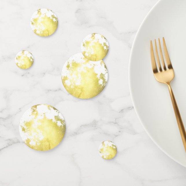 Golden Full Moon Phase Konfetti (Gruppe)