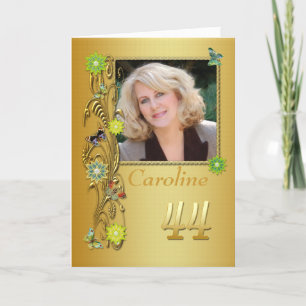 Golden Garden 44. Foto Geburtskarte Karte