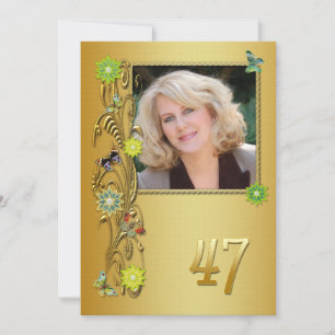 Golden Garden 47. Geburtstagsfeier Einladung