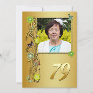 Golden Garden 79. Geburtstagsfeier Einladung