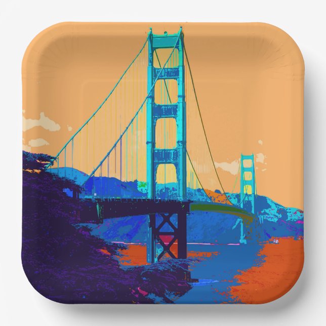 Golden Gate Bridge 2002 Pappteller (Vorderseite)