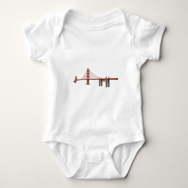 Golden Gate Bridge: 3D-Modell: Baby Strampler (Vorderseite)