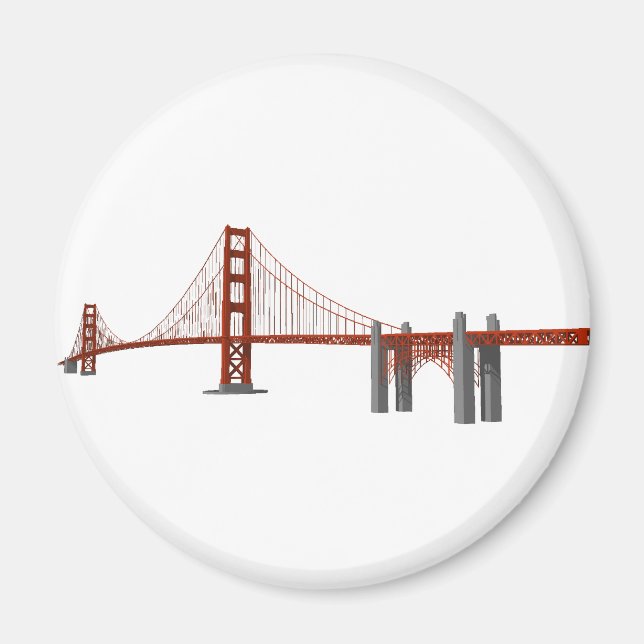 Golden Gate Bridge: 3D-Modell: Magnet (Vorne)