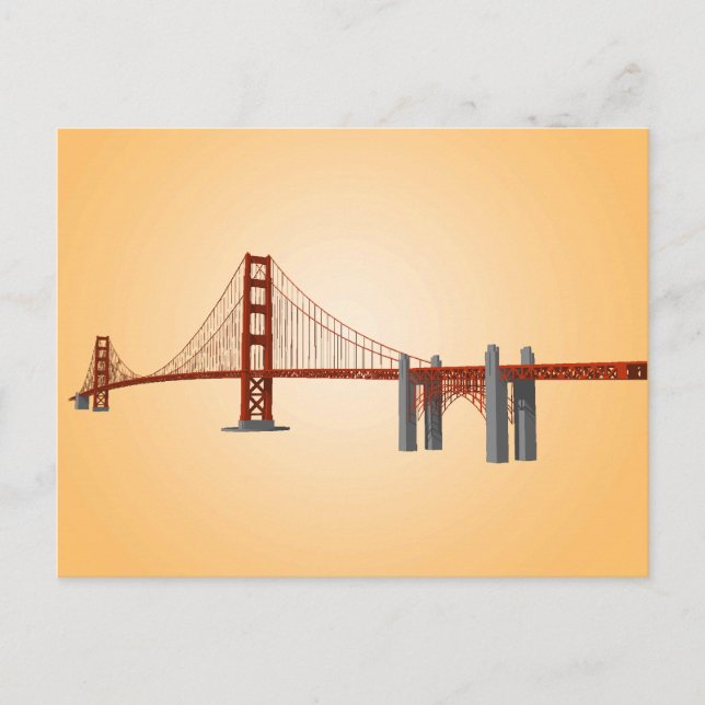 Golden Gate Bridge: 3D-Modell: Postkarte (Vorderseite)