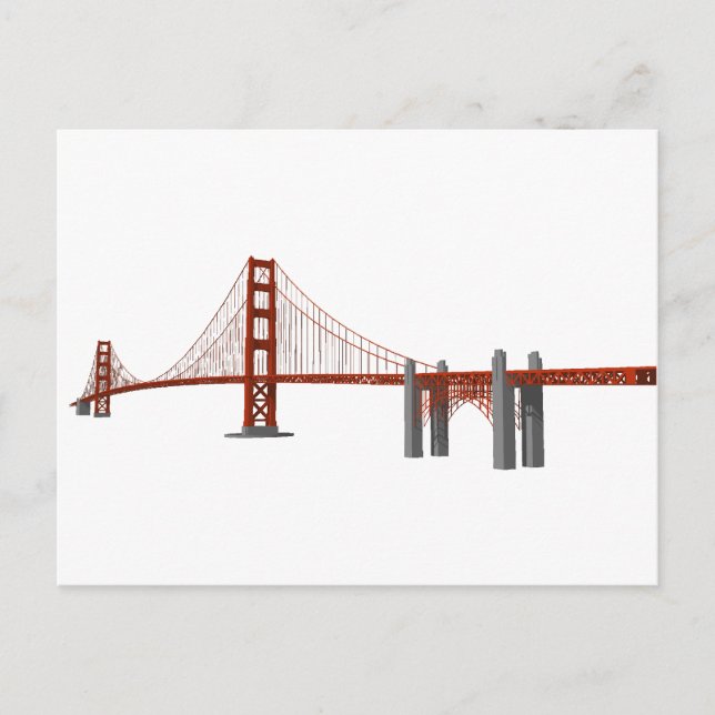 Golden Gate Bridge: 3D-Modell: Postkarte (Vorderseite)