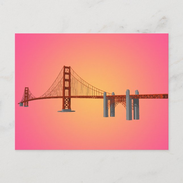 Golden Gate Bridge: 3D-Modell: Postkarte (Vorderseite)