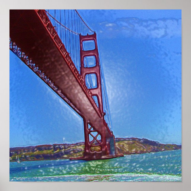 Golden Gate Bridge 3D Poster (Vorne)