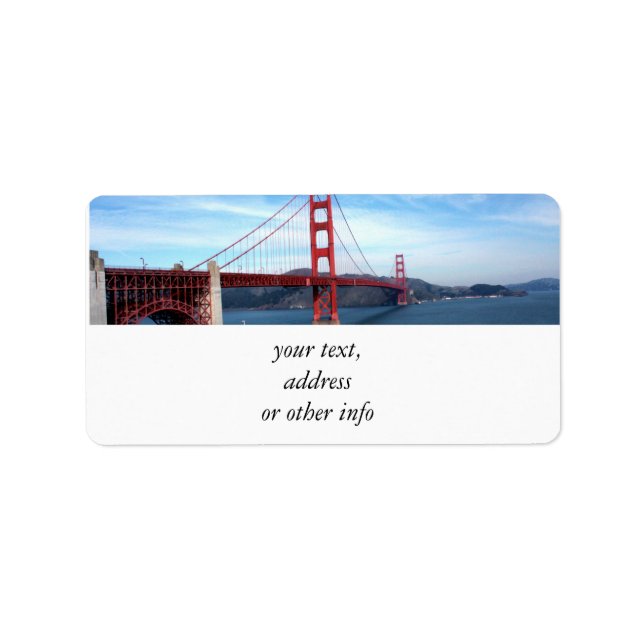 Golden Gate Bridge Adressaufkleber (Vorne)