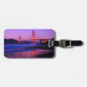Golden Gate Bridge am Baker Beach am Sonntag Gepäckanhänger