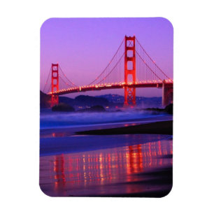 Golden Gate Bridge am Baker Beach am Sonntag Magnet