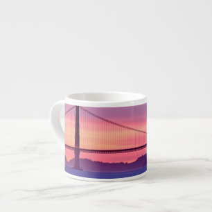 Golden gate bridge am Sonnenuntergang Espressotasse