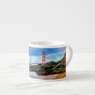 Golden gate bridge am Sonnenuntergang Espressotasse